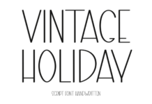 Vintage Holiday Font Poster 1