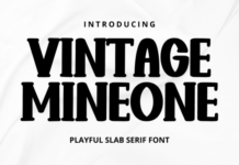 Vintage Mineone Font Vintage Mineone Font