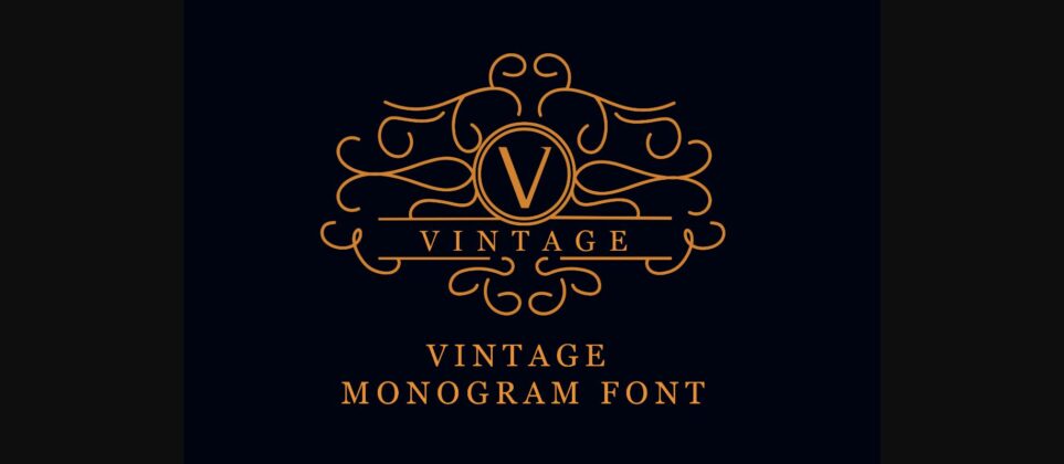 Vintage Monogram Font Poster 3