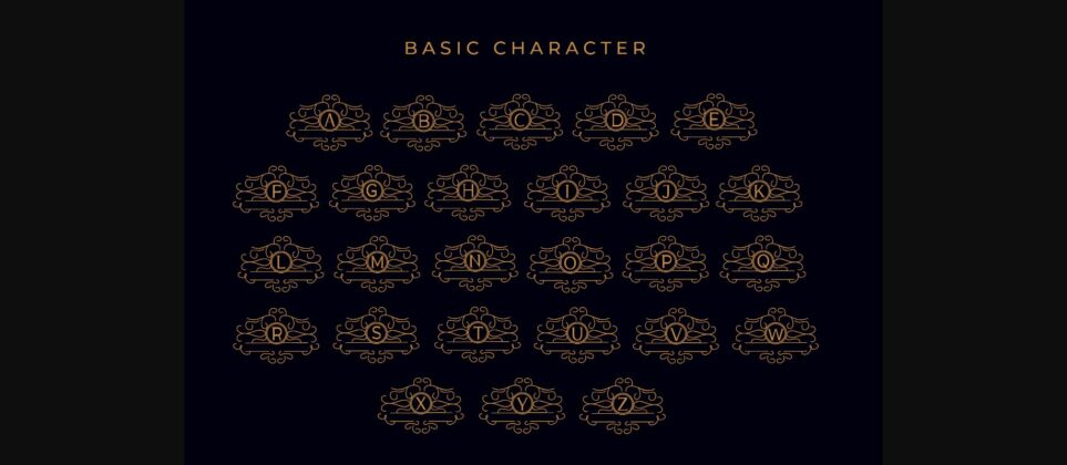 Vintage Monogram Font Poster 7