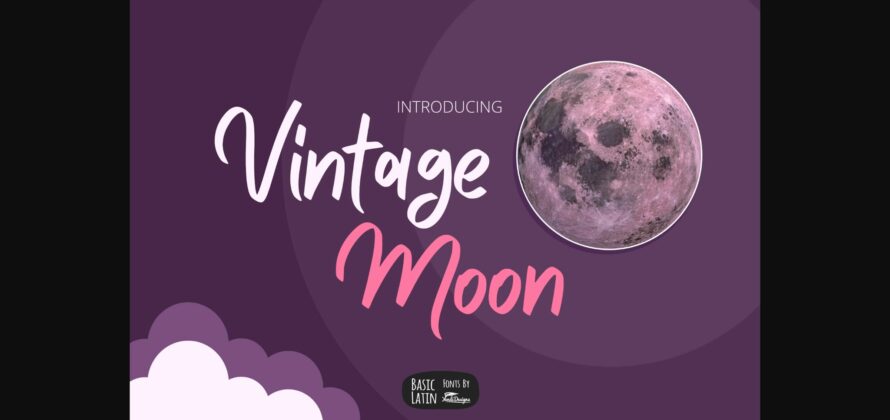 Vintage Moon Font Poster 3