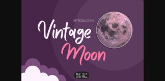 Vintage Moon Font Poster 1