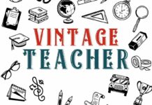 Vintage Teacher Font Poster 1