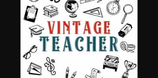 Vintage Teacher Font Poster 1