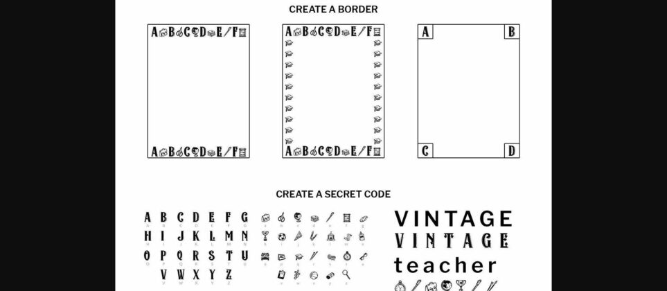 Vintage Teacher Font Poster 9