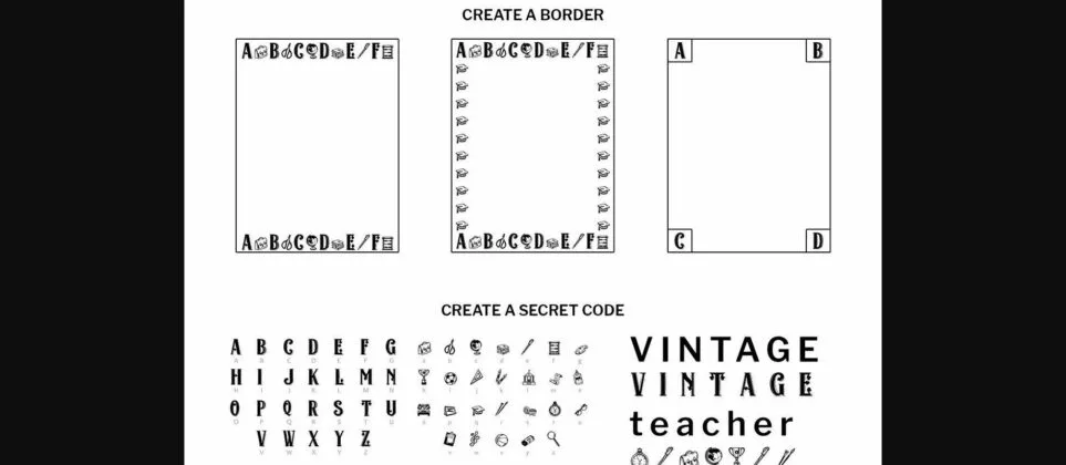 Vintage Teacher Font Poster 9