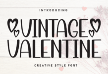 Vintage Valentine Font Poster 1