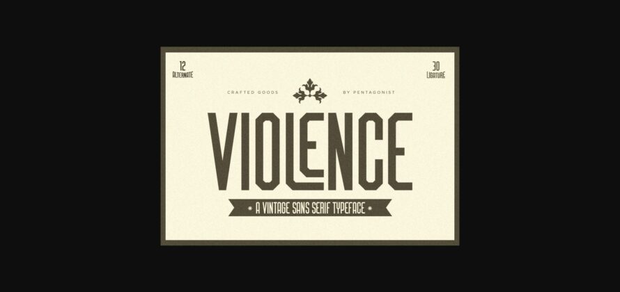 Violence Font Poster 3