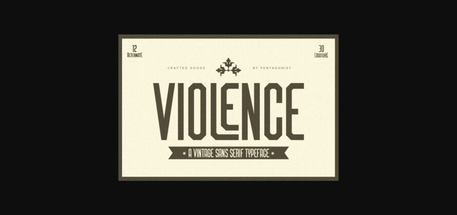 Violence Font Poster 1