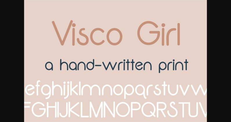 Visco Girl Font Poster 1