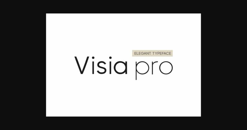 Visia Font Poster 4