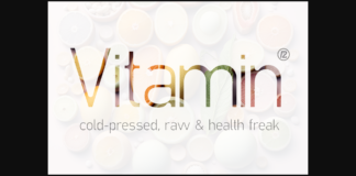 Vitamin Font Poster 1