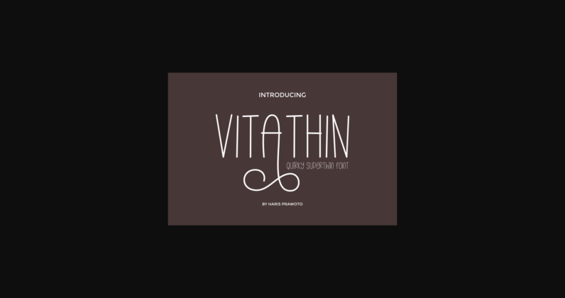 Vitathin Font Poster 3