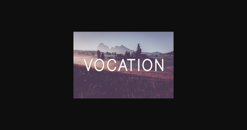 Vocation Font Poster 3