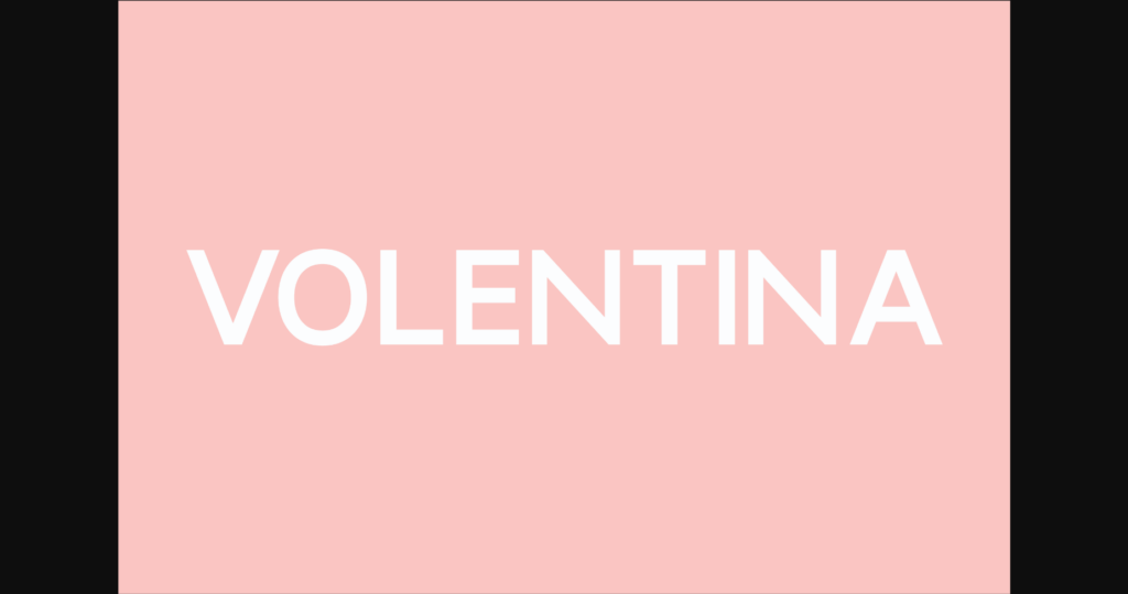 Volentina Font Poster 1