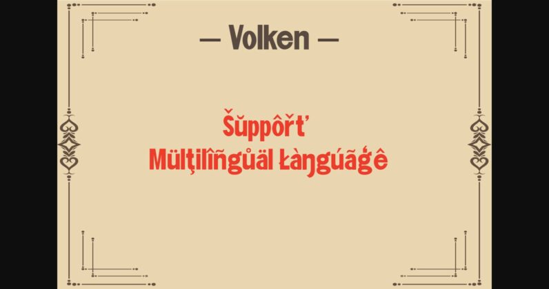 Volken Font Poster 9