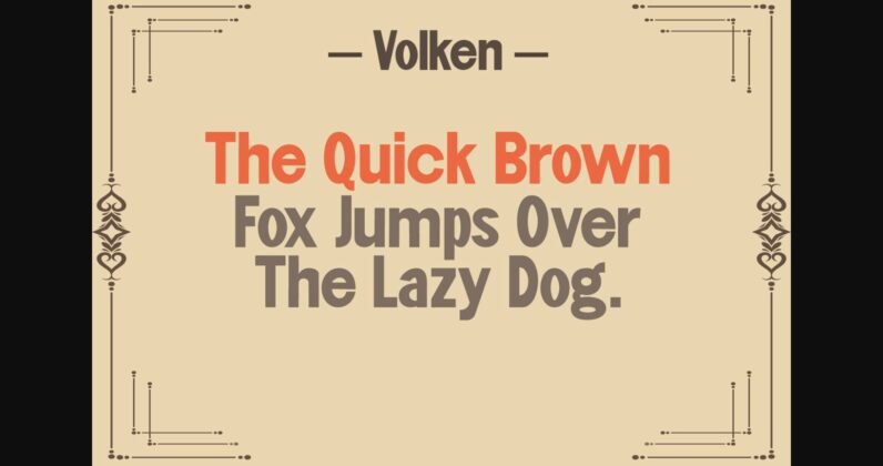 Volken Font Poster 10