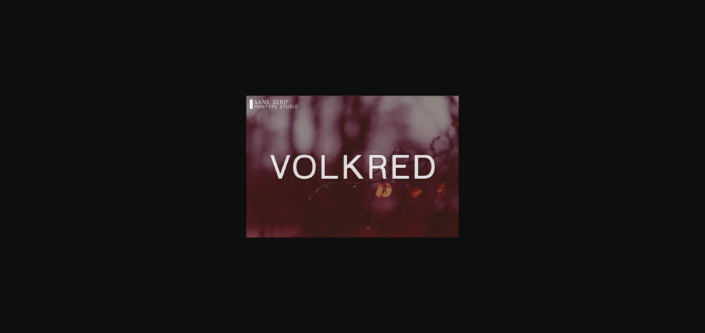 Volkred Font Poster 3