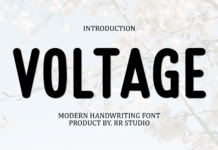 Voltage Font Poster 1