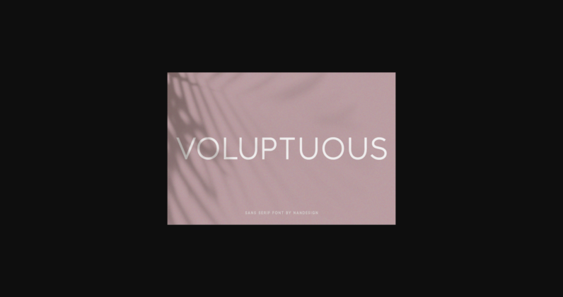 Voluptuous Font Poster 1