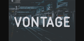 Vontage Font Poster 1