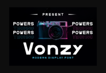 Vonzy Font Poster 1