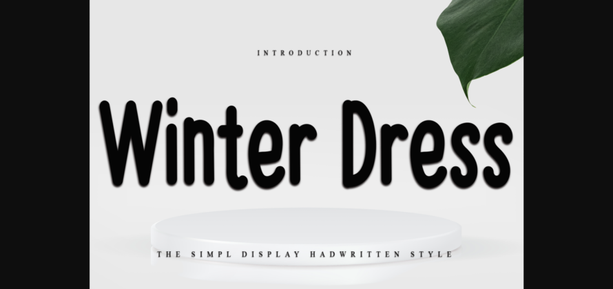 Winter Dress Font Poster 3
