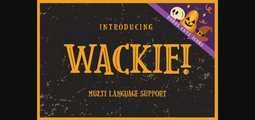 Wackie! Font Poster 3