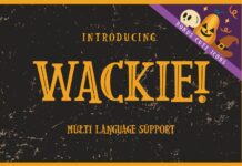 Wackie! Font Poster 1