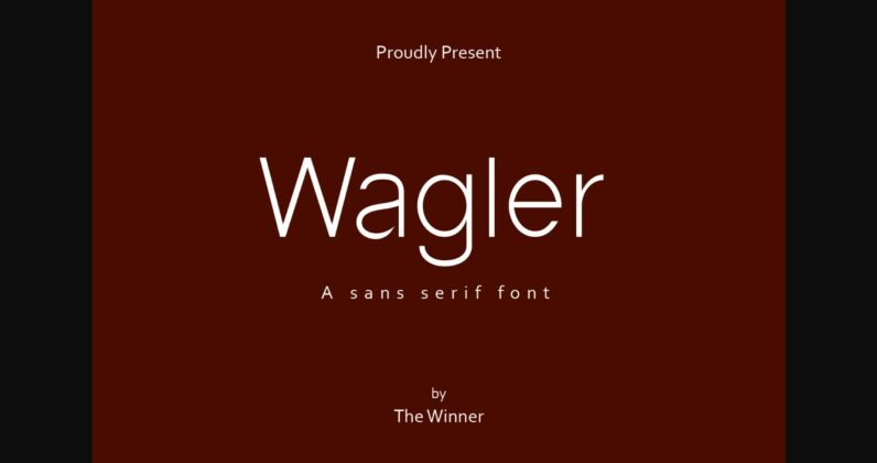 Wagler Font Poster 3