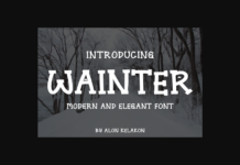 Wainter Font Wainter Font Poster 1