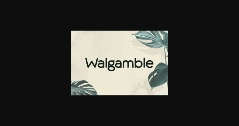 Walgamble Font Poster 3