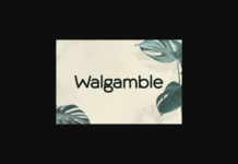 Walgamble Font Poster 1