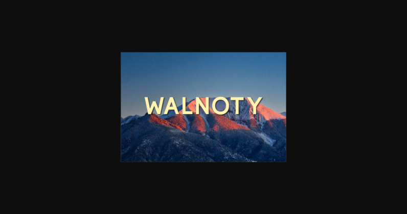 Walnoty Font Poster 1