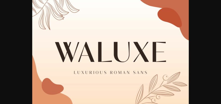 Waluxe Font Poster 3