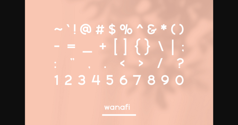 Wanifi Font Poster 6