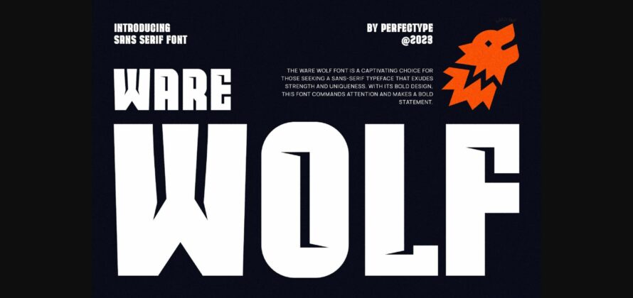 Ware Wolf Font Poster 3