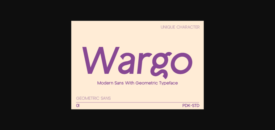 Wargo Font Poster 3
