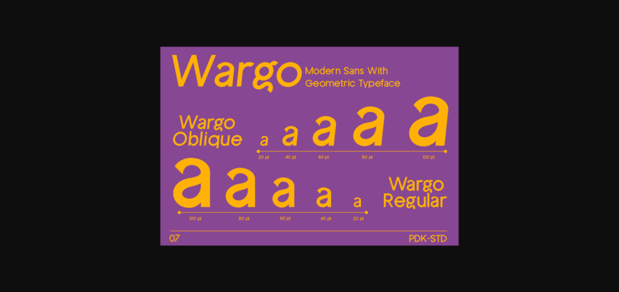 Wargo Font Poster 9