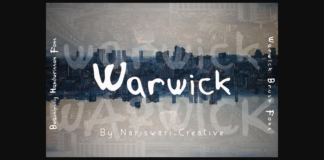 Warwick Font Poster 1