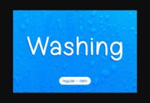 Washing Font Poster 1