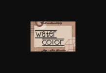 Water Color Font Poster 1