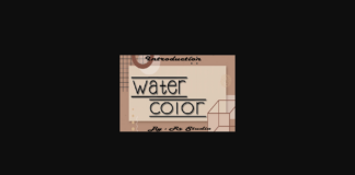 Water Color Font Poster 1