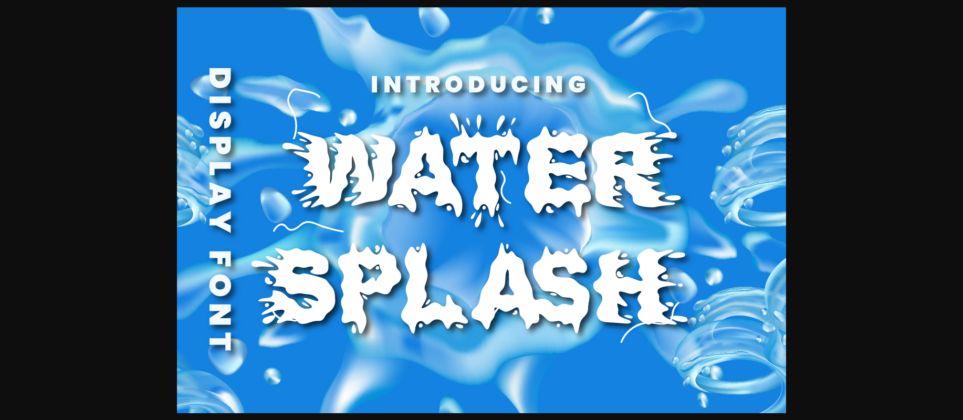 Water Splash Font Poster 3