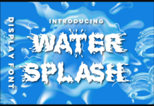 Water Splash Font Poster 1