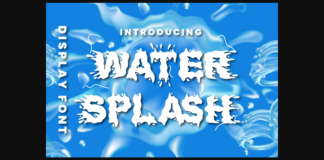 Water Splash Font Poster 1