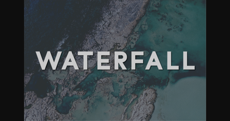 Waterfall Font Poster 3