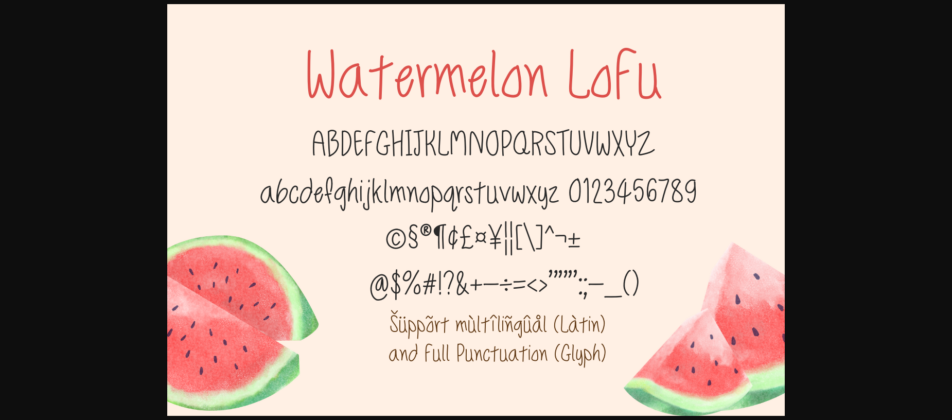 Watermelon Loex Font Poster 7