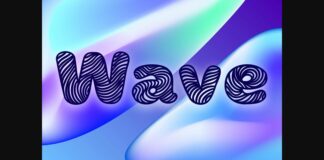 Wave Font Poster 1