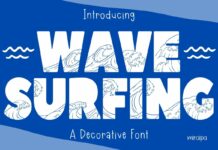 Wave Surfing Font Poster 1